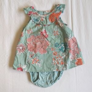 child of mine by carter's floral apron back bodysuit dress 18 months baby girl